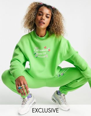 COLLUSION state of mind sweatshirt in green