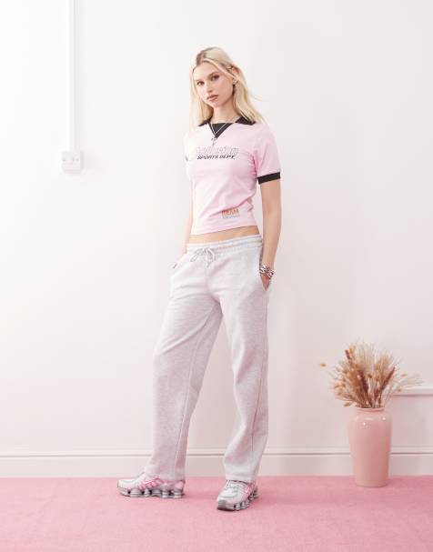 COLLUSION straight leg grey marl jogger - view 1