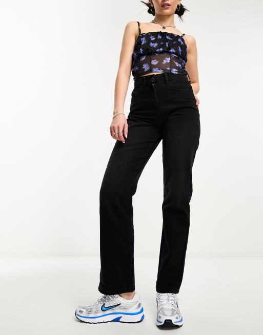 COLLUSION straight leg straight leg jean in black