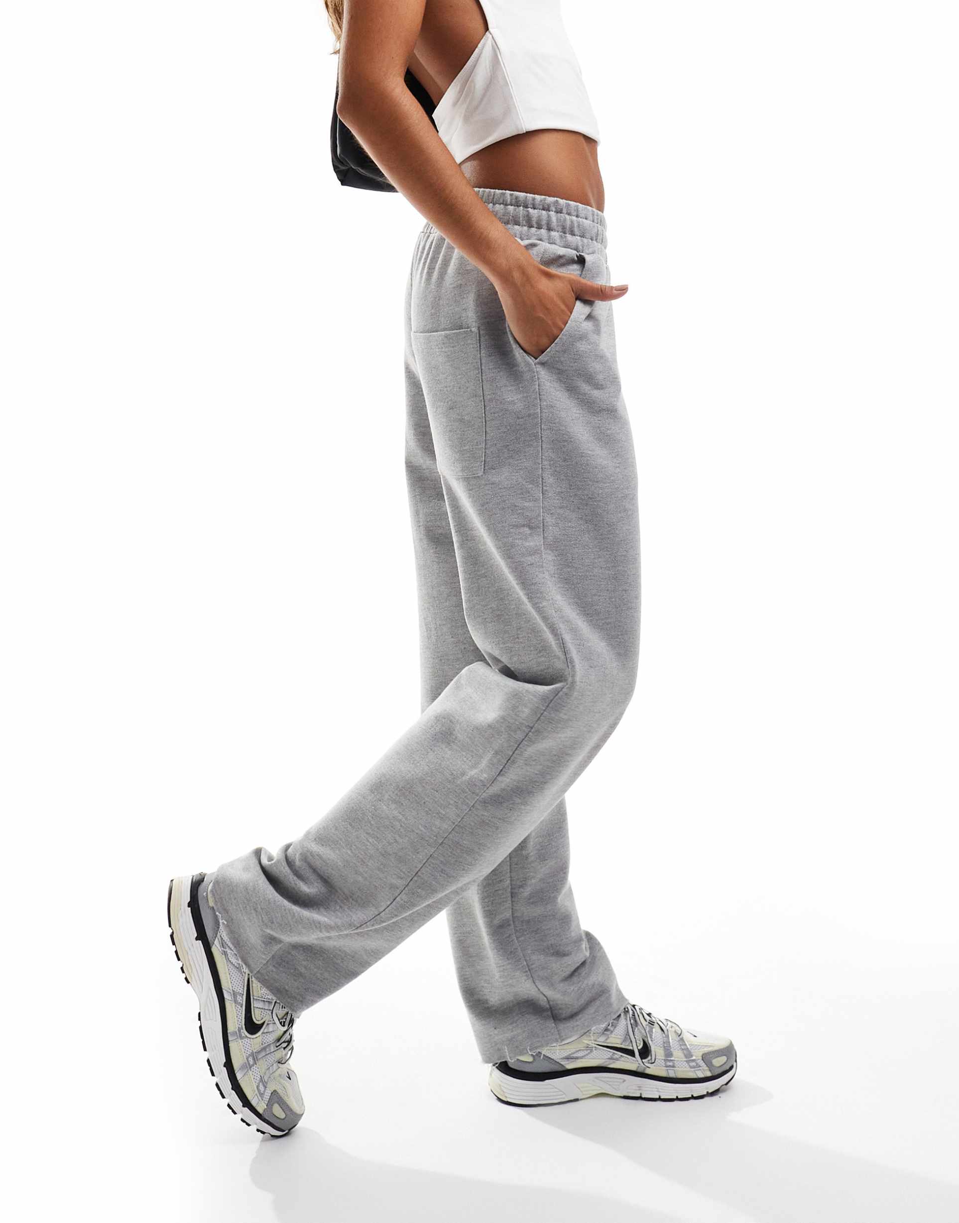collusion straight leg sweatpants in gray
