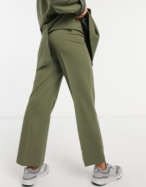 Green straight sale leg pants