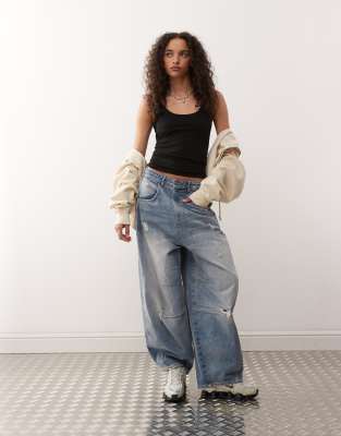 Collusion Strappy Square Neck Cami Top In Black