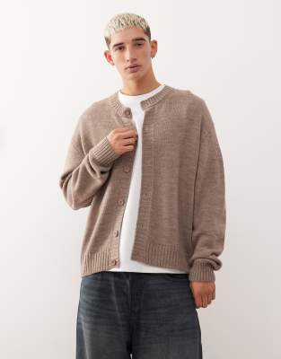 Strickjacke in Braun-Brown Brown M