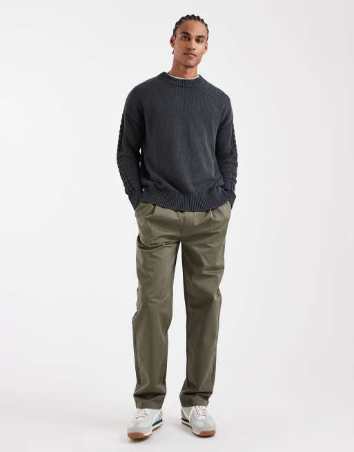 COLLUSION – Strickpullover in Grau mit Rundhalsausschnitt, 2 von 5