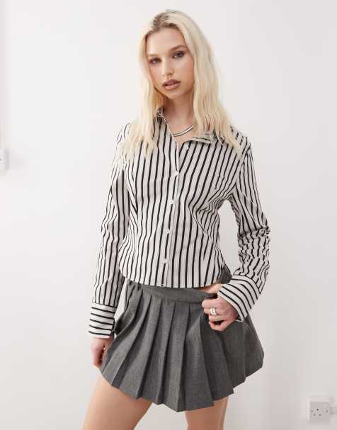 COLLUSION stripe fitted shirt - view 1