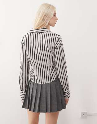 COLLUSION stripe fitted shirt