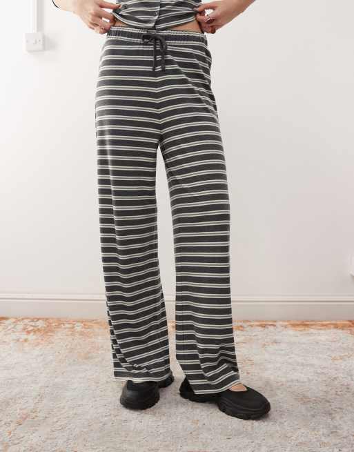 COLLUSION stripe wide leg trouser co-ord, 4 of 5