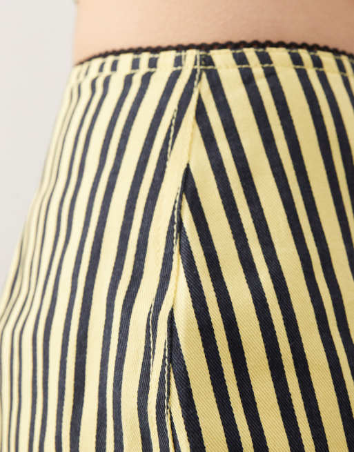 COLLUSION striped mini skirt in yellow stripe - part of a set, 4 of 5
