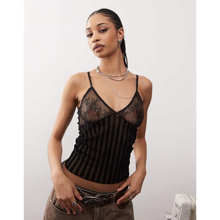 Love On Top Mesh Cami Top - Hazel Bloom – Peppermayo