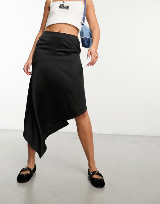 COLLUSION studios asymmetric satin skirt in black part of a set