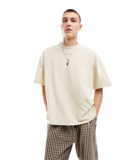 COLLUSION - STUDIOS - T-shirt oversize pesante color pietra slavato - view 1
