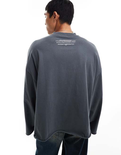 Columbia Hopedale long sleeve t-shirt in dark grey Exclusive at ASOS