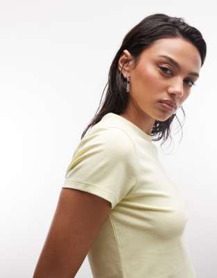 Collusion Super Crop T-shirt In Green