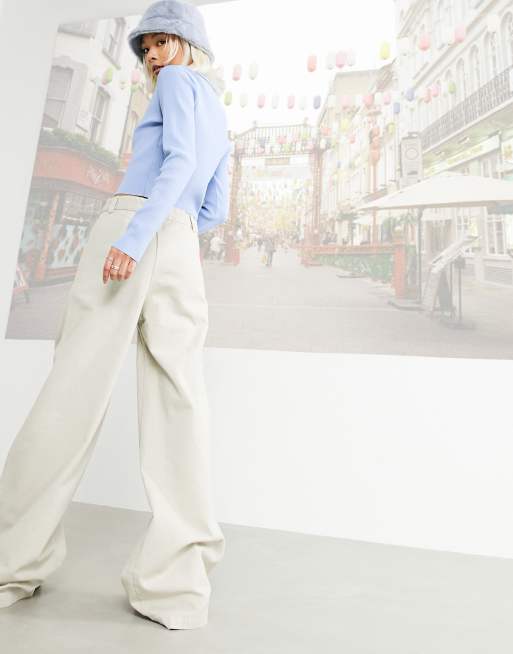 COLLUSION super flare pants in beige, 2 of 4