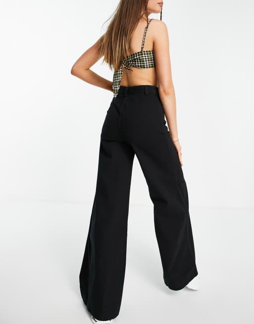 COLLUSION super flare pants in black