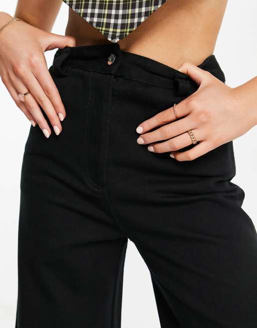 COLLUSION super flare pants in black