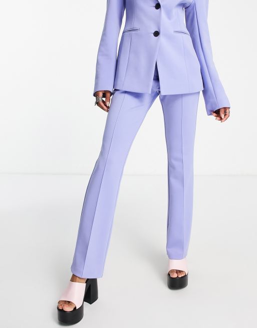 COLLUSION super slim flare suit pants in lilac (part of a set)