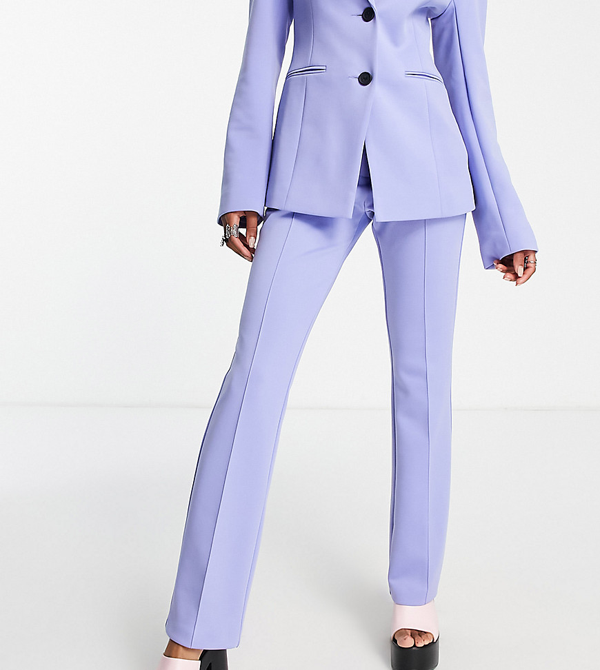COLLUSION super slim flare suit trousers in lilac co-ord-Purple