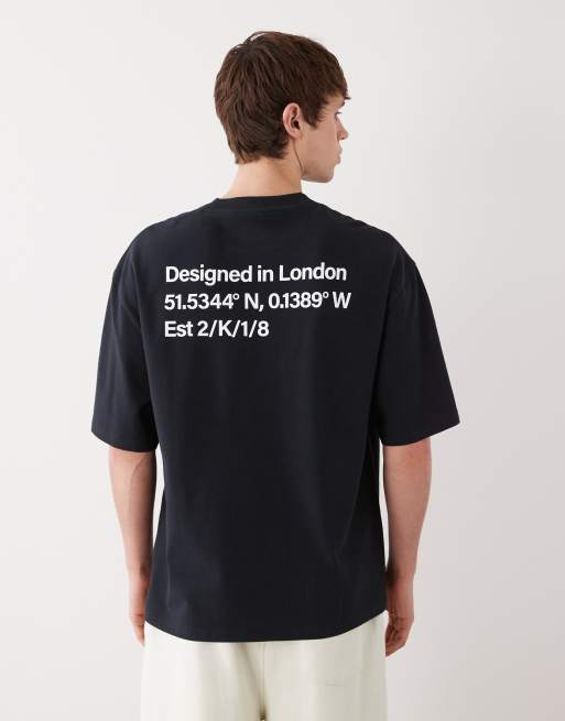 COLLUSION – Svart t-shirt i oversize med logga, 3 av 5