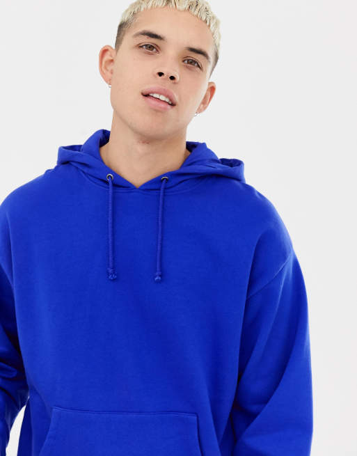 Collusion sweat capuche coupe classique Bleu cobalt