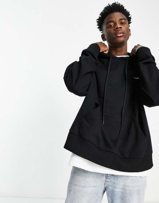 Balenciaga: Pull à capuche noir à logos Activewear | France