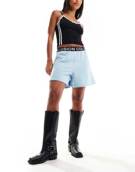 COLLUSION sweat boxer shorts in blue