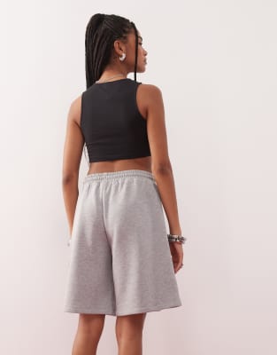Collusion Sweatpants Fabric Shorts In Gray