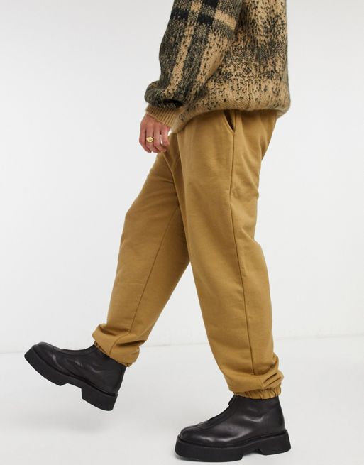 COLLUSION Plus exclusive relaxed dad sweatpants in brown