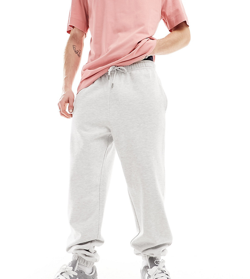 sweatpants in gray marl-White