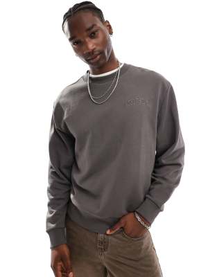 Collusion Sweatshirt In Charcoal-gray