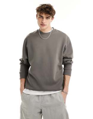 Shop Collusion Sweatshirt In Charcoal-gray