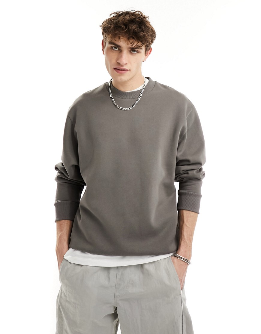 COLLUSION sweatshirt in charcoal-Grey