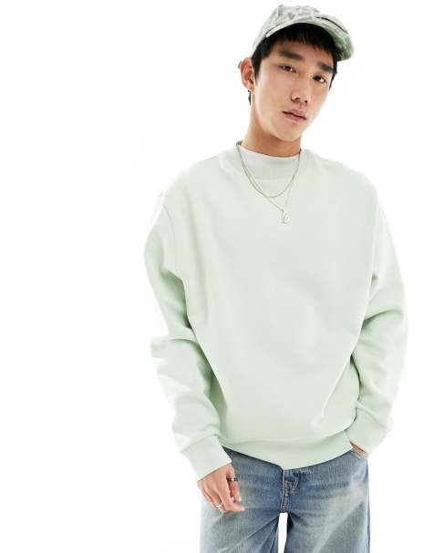 Green best sale sweatshirt mens