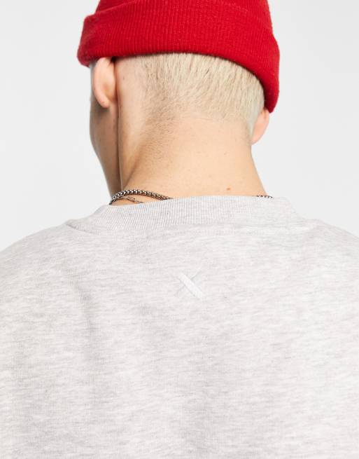 COLLUSION sweatshirt in grey marl, 4 of 4