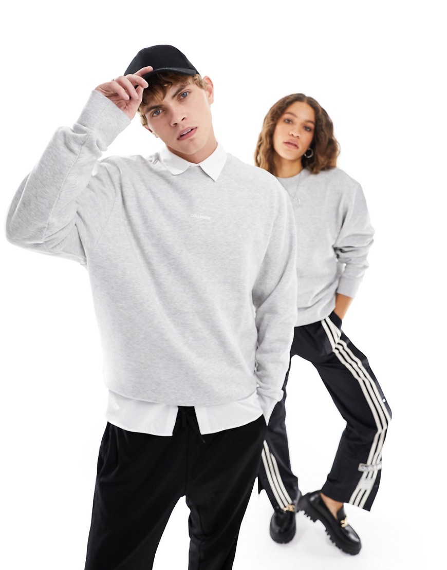 COLLUSION sweatshirt in grey marl