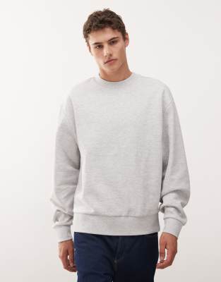 Sweatshirt in Kalkgrau Grau XL