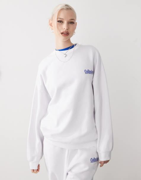 COLLUSION - Sweatshirt met logo in wit - view 1