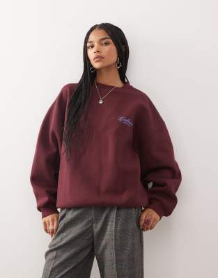 Collusion Sweatshirt With  Graphic In Red