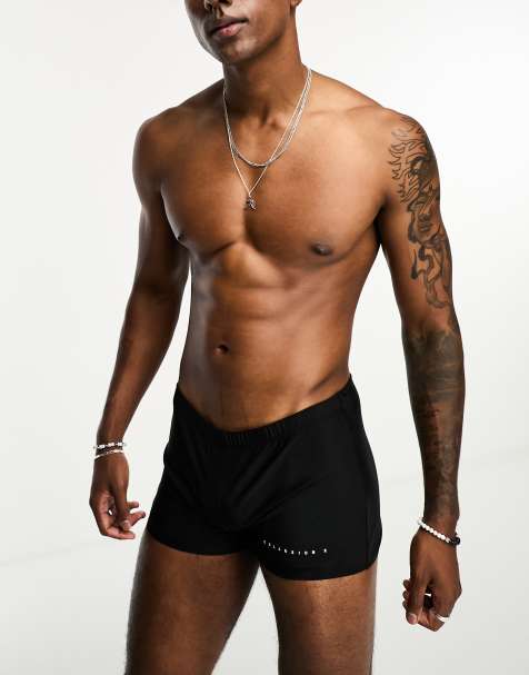 COLLUSION swim brief short in black - view 1
