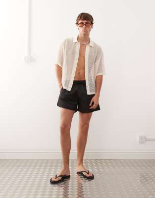 Collusion COLLUSION swim short in black