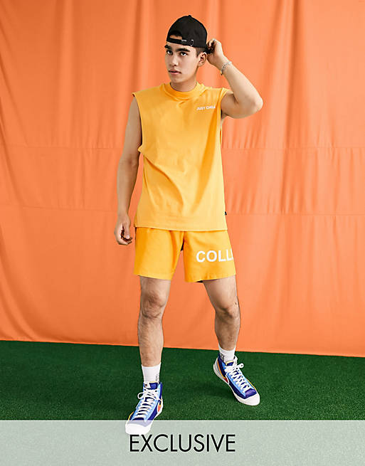 COLLUSION swim shorts in orange