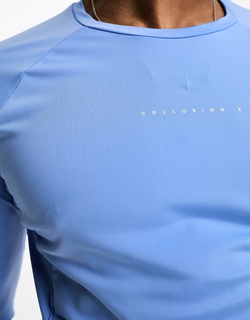 COLLUSION swim top in blue, 4 of 4