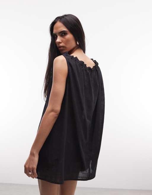 COLLUSION swing beach dress in black, 3 of 4