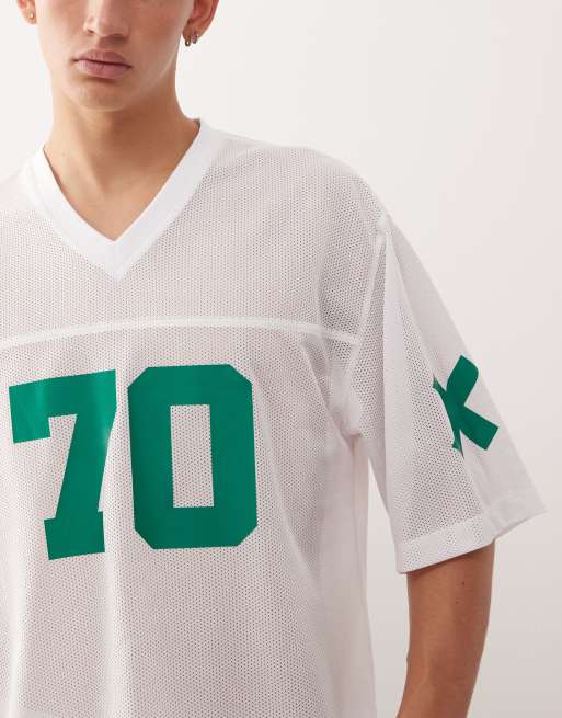 COLLUSION – Szary sportowy T-shirt z siateczki airtex, 5 z 5
