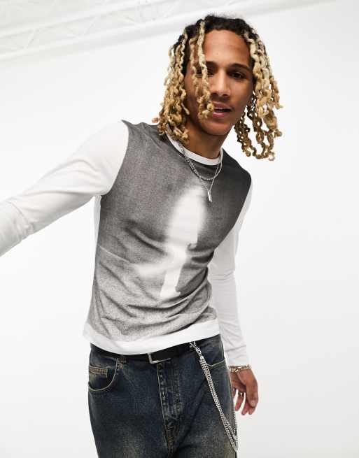 COLLUSION - T-shirt à motif imprimé - Blanc 