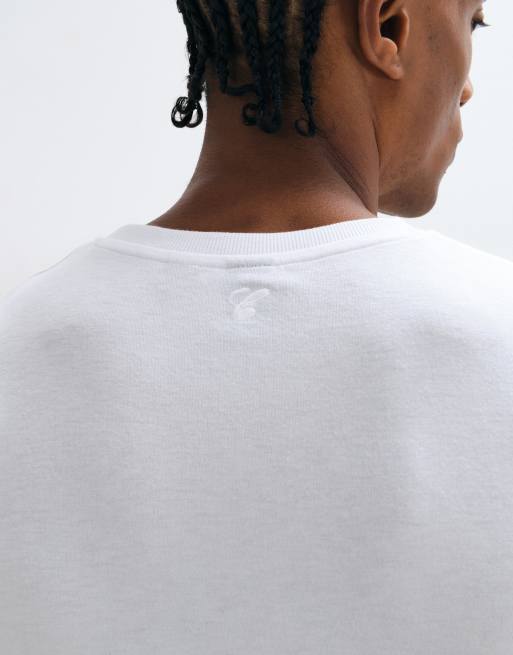COLLUSION t-shirt aderente a maniche lunghe bianca, 3 di 5