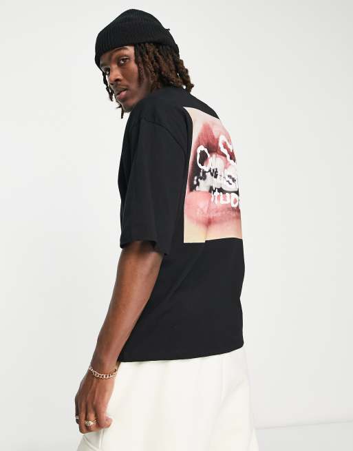 COLLUSION T shirt avec imprim photo au dos Noir ASOS