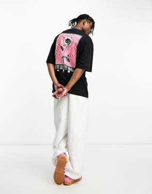 T-shirt Homme Collusion Noir - Imprimé Graphique - Taille M - 100% Coton