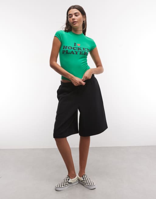 COLLUSION t-shirt bébé graphique hockey à manches courtes vert, 2 de 4