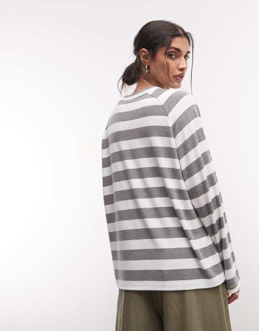 COLLUSION t-shirt coupe carrée à manches raglan à rayures, 4 de 4